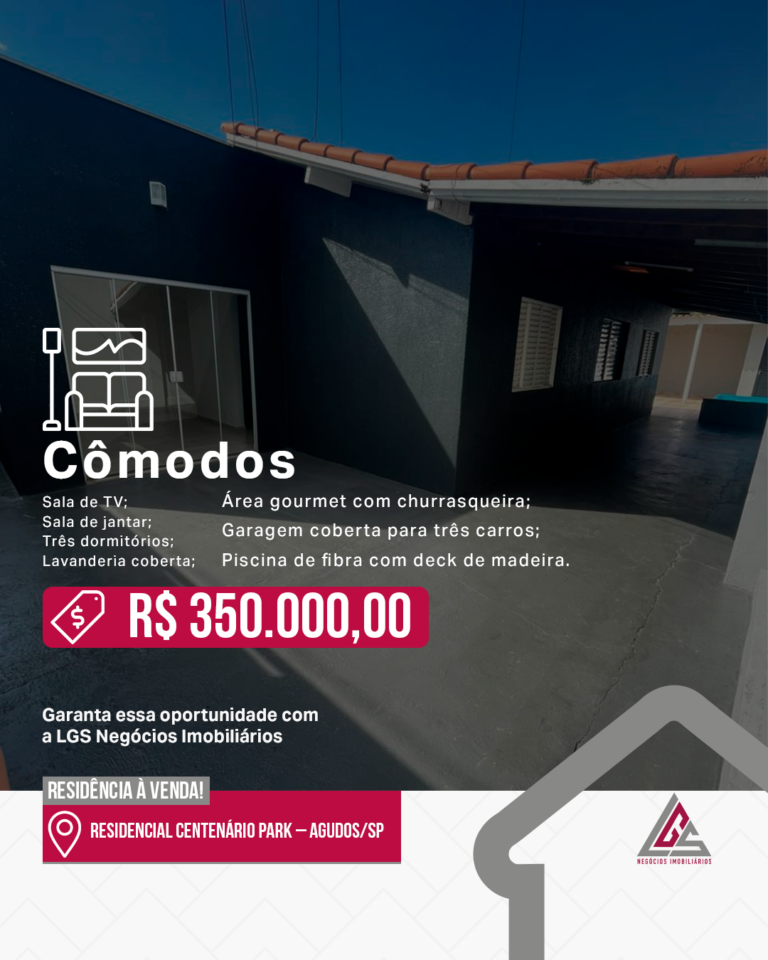 Casa à venda com piscina no Centenário Park