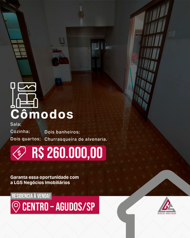 Casa à venda em ótima localização por R$ 260.000,00