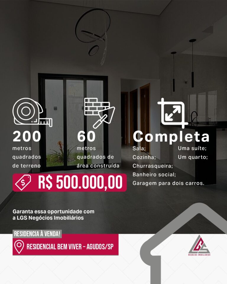 Casa nova à venda no Jd. Bem Viver — pronta para morar!